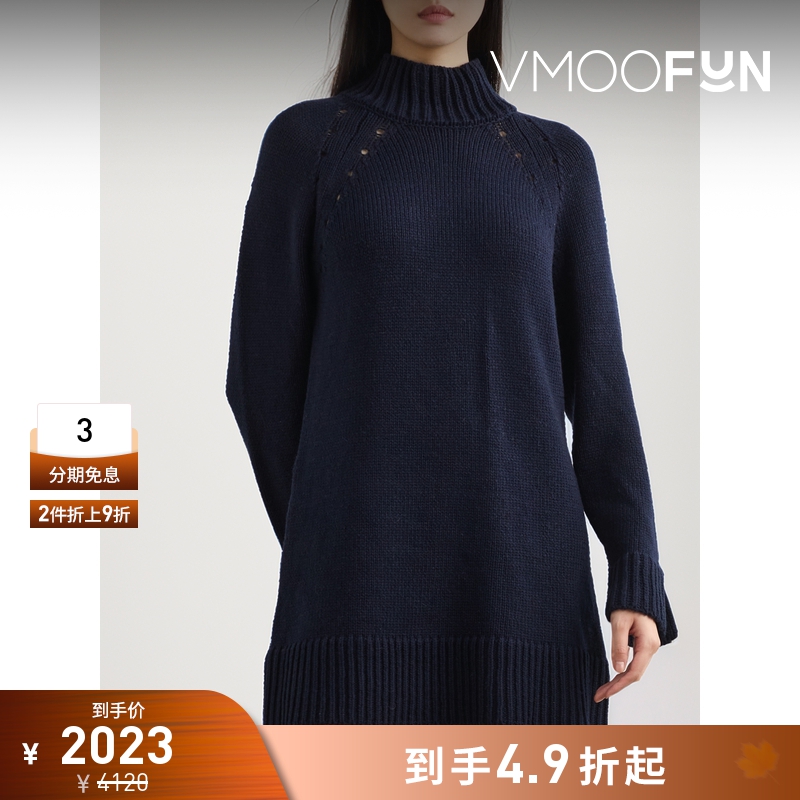 【折扣】CIAO LUCIA 秋冬女绵羊毛混纺迷你连衣裙