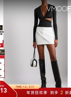 【折扣】ALIX NYC女士正面扭纹挖剪弹力平纹布连体紧身衣