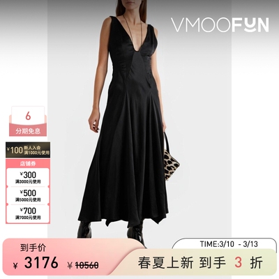 16ARLINGTON 春夏女缎面中长连衣裙