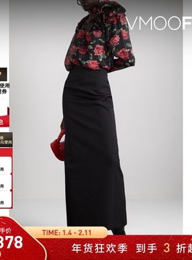 【折扣】Magda Butrym 早春女贴花印花真丝雪纺女衫