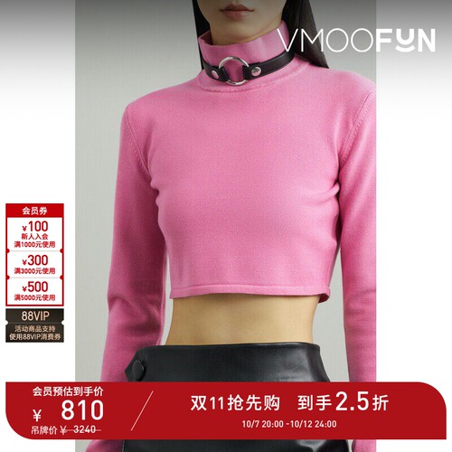 【早秋特惠】1017 ALYX 9SM 秋冬女别致带缀饰针织高领长袖T恤