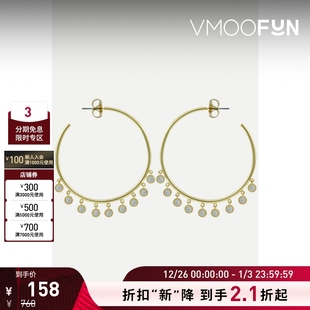 Kenneth Jay 女士金色圆环带装 Lane 饰耳环 折扣再降