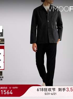 【618狂欢】Officine Generale 男秋冬黑色休闲衬衫式夹克外套