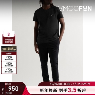 款 经典 BALMAIN 夏季 黑色棉质圆领T恤 男女同款 折扣