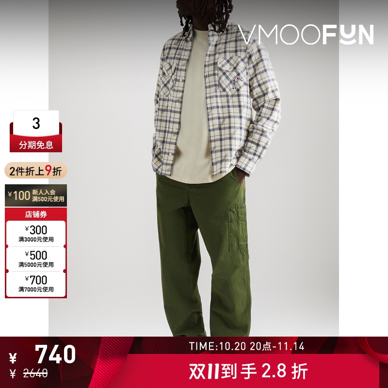 【折扣】Billionaire Boys Club男格纹法兰绒衬衫