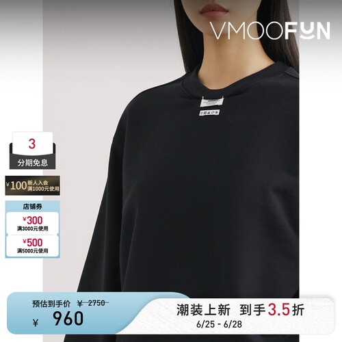 Ader Error秋冬女士贴花棉质平纹布卫衣