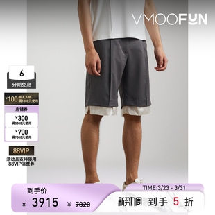 休闲裤 PETER 男直筒缎面边饰绵羊毛混纺短裤 夏季