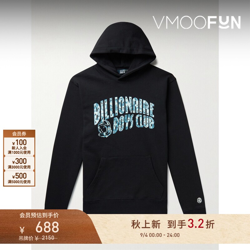 【早秋特惠】Billionaire Boys Club秋冬男宽松棉质连帽卫衣图片