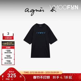 【折扣】agnes b男装SPORT b. Dino刺绣短袖T恤圆领美式百搭