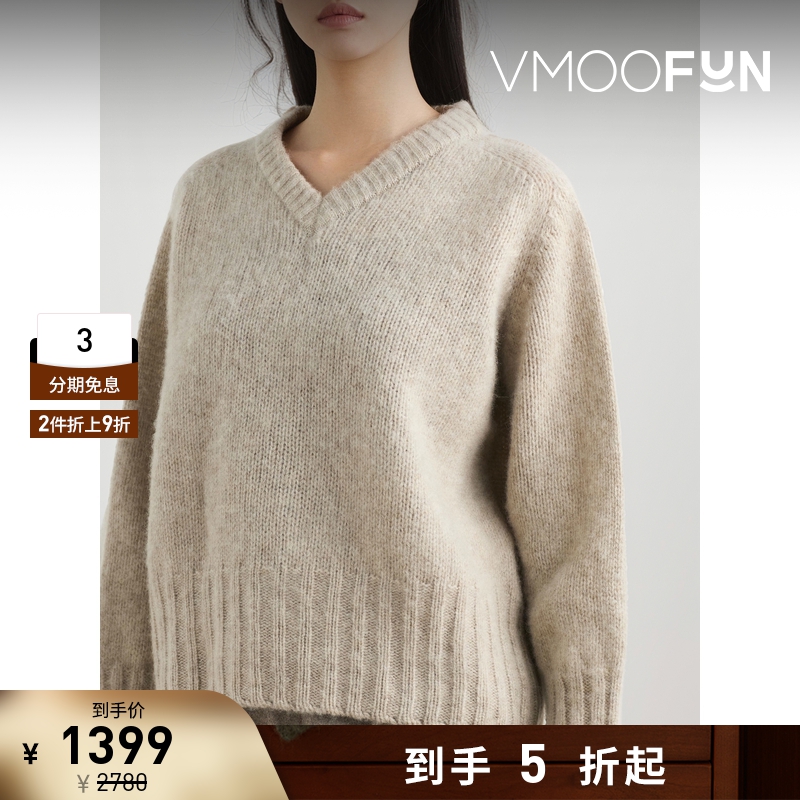 【折扣】Howlin' 秋冬女宽松绵羊毛毛衣