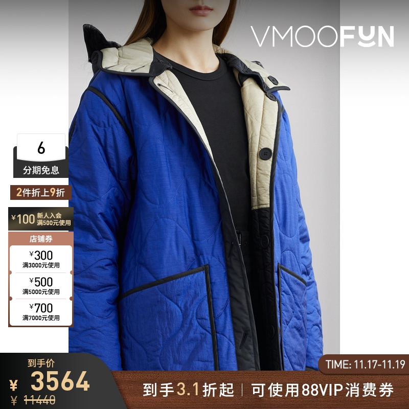 【折扣】MARFA STANCE 女宽松正反两穿双面绗缝软壳面料外套