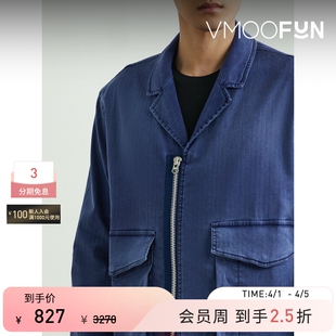 末折扣 YMC 秋冬男宽松古巴领亚麻混纺外套 季