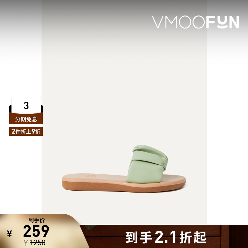 【折扣】Ancient Greek Sandals 春季女童装褶饰皮革拖鞋