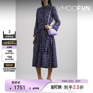 SARA 末折扣 LANZI秋冬女棉质羊毛混纺连衣裙 季