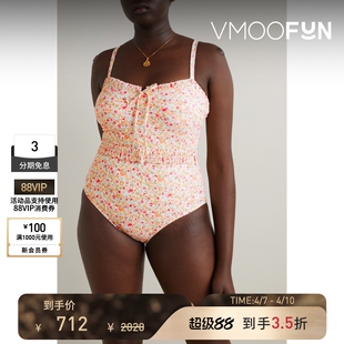 春夏女花卉印花弹力连体泳衣 PEONY