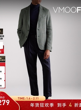 【折扣】Officine Generale 早春男千鸟格混纺西装外套