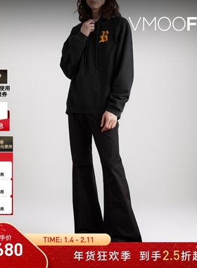 【折扣】Raf Simons 早春男大廓形刺绣棉质连帽卫衣