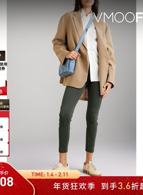 【折扣】James Perse女士弹力棉质黑色打底裤