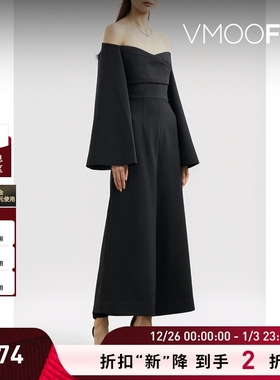 【折扣】Solace London 女一字露肩阔腿连体裤休闲裤