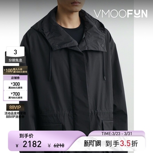 Homme Solid 末折扣 秋冬男大廓形连帽软壳面料外套夹克 季