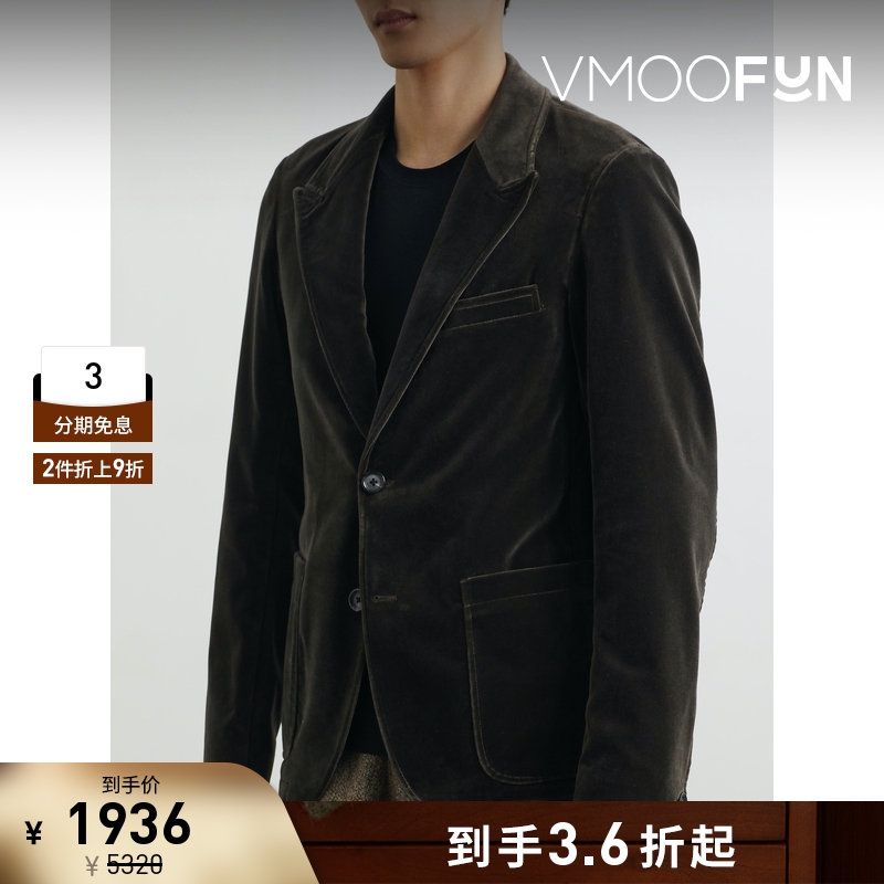 【折扣】Oliver Spencer男士棉质天鹅绒西装外套