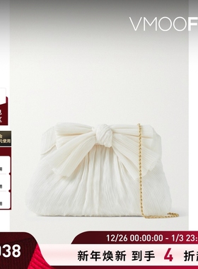【新年礼物】LOEFFLER RANDALL女士蝴蝶结缀饰细褶欧亘纱手拿包