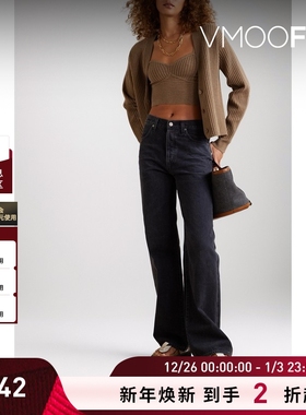 【折扣】The Range女秋冬罗纹针织开襟衫