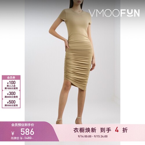 【折扣】REMAIN Birger Christensen 女不对称平纹连衣裙