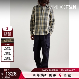 Générale男士 Officine 格纹棉质斜纹布衬衫 折扣