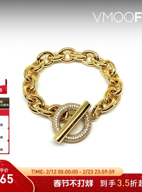 【新年礼物】NUMBERING 女黄铜镀16K金手链