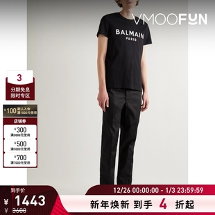 款 经典 BALMAIN 夏季 印花棉质平纹布T恤 男女同款 折扣
