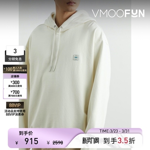 HOMME秋冬男士 SOLID 末折扣 宽松刺绣贴花棉质混纺帽衫 季