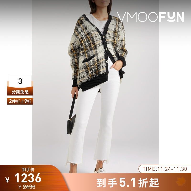 【折扣】MOTHER女士仿旧高腰喇叭牛仔裤