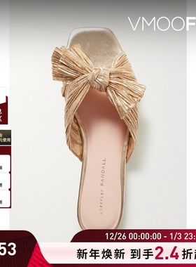 【折扣】Loeffler Randall 女蝴蝶结拖鞋舒适款