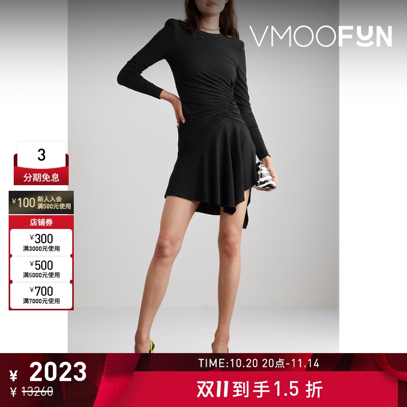 【折扣】Alexandre Vauthier 早秋女解构绉纱连衣裙