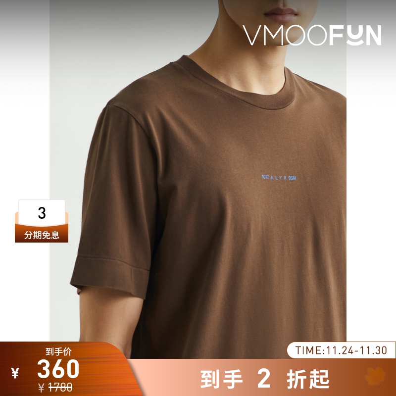 【折扣再降】1017 Alyx 9Sm 男士宽松品牌标志印花棉质平纹布T恤