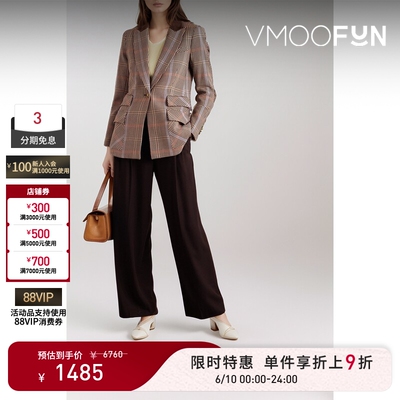 【限时折上9折】Veronica Beard 女千鸟纹花呢西装外套
