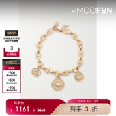 Rabanne Paco  女圆形大号坠饰镀金脚链 38礼物