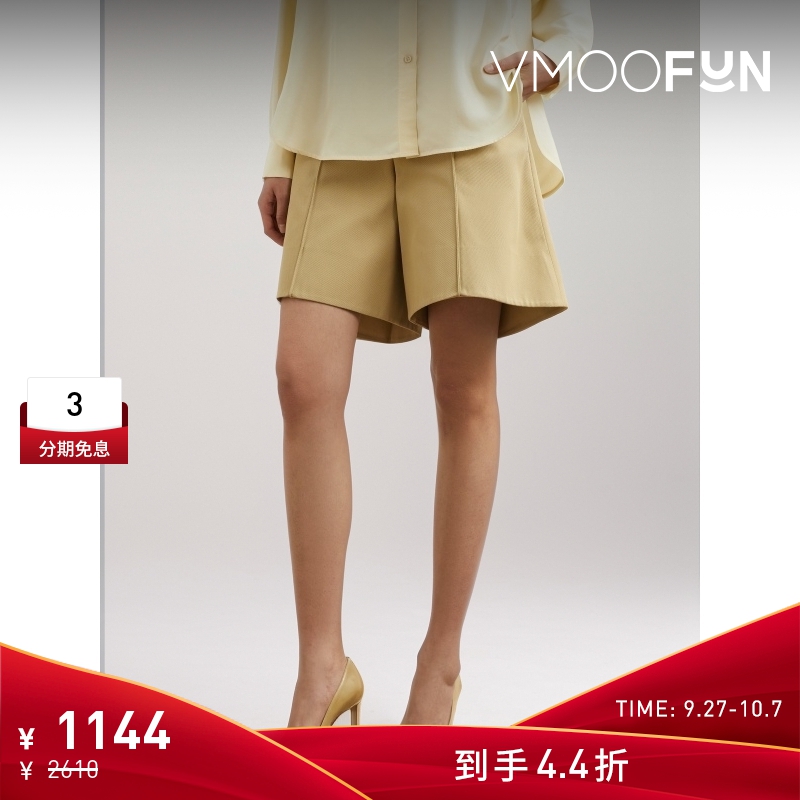 【折扣】RECTO 早春女混纺斜纹布短裤休闲裤