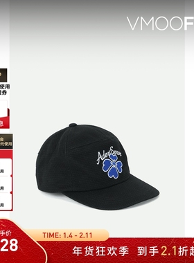 【新年礼物】Ader Error 女刺绣棉质黑色棒球帽