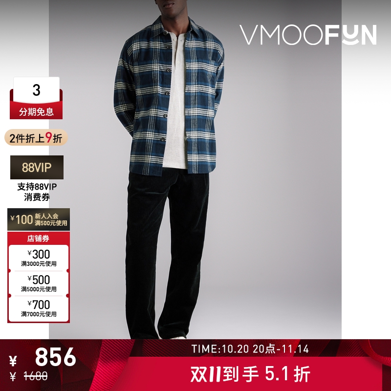 【折扣】Oliver Spencer 夏季男学院格纹棉质法兰绒衬衫