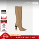 秋冬女皮革及膝异性跟长靴 Gaia 折扣 Cult