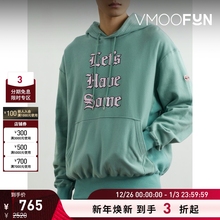 【折扣】ICECREAM 早春男薄荷绿印花棉质连帽卫衣