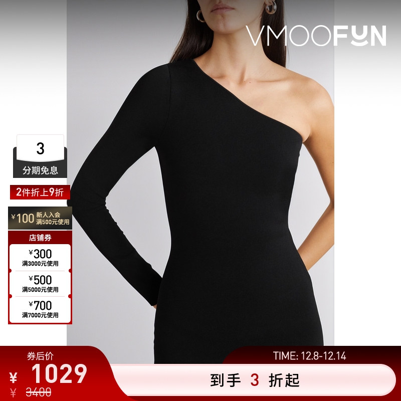 【折扣再降】Victoria Beckham 早春女单肩弹力针织上衣