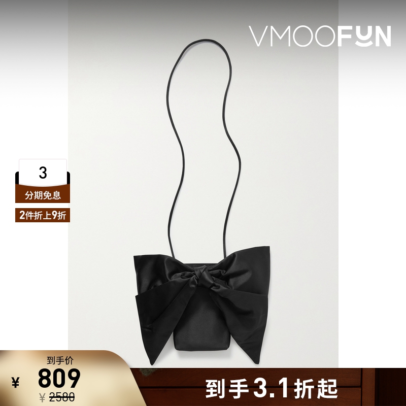 【折扣】LOEFFLER RANDALL女士蝴蝶结缀饰缎布单肩包