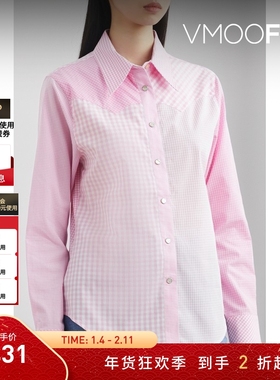 【折扣】Stockholm Surfboard Club 女格纹棉质衬衫