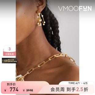 Cult Gaia 女巴洛克珍珠金色耳环 秒杀