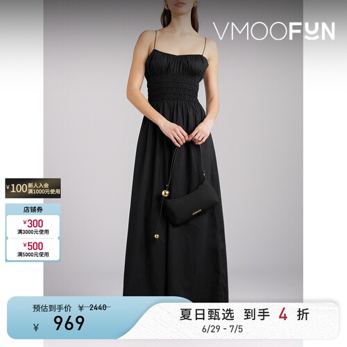 Faithfull The Brand 夏季女简约棉质府绸连衣裙