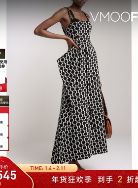 【折扣】Erdem 不对称花卉提花挂脖连衣裙