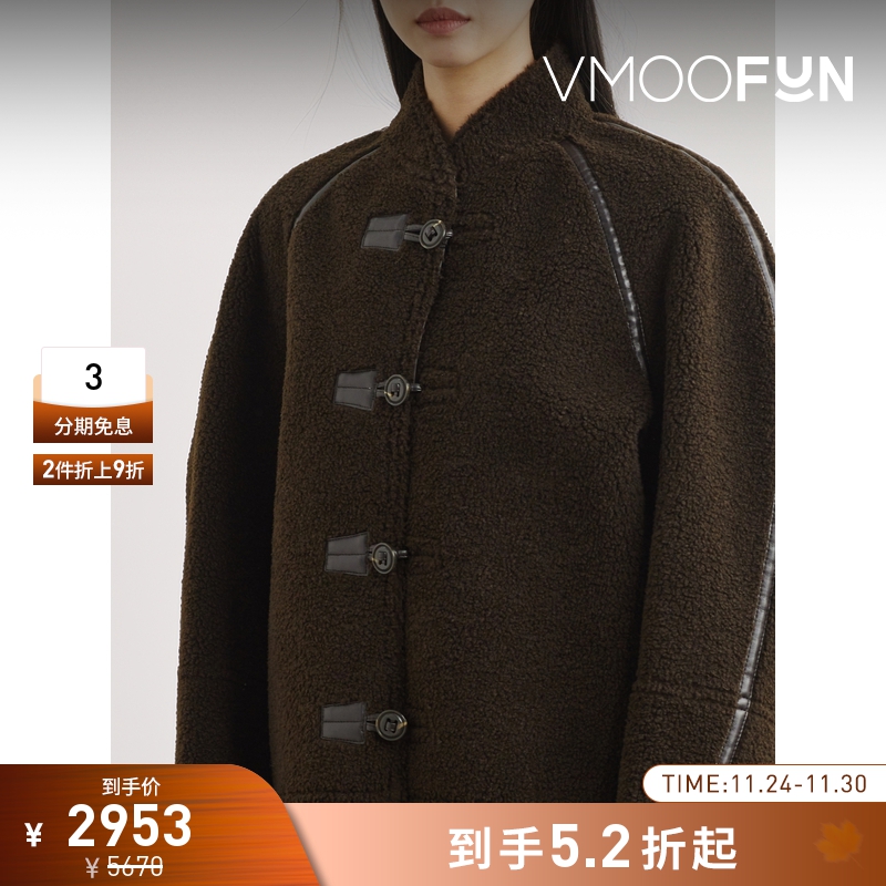 【折扣】LOW CLASSIC 秋冬女正反两穿抓绒皮革外套